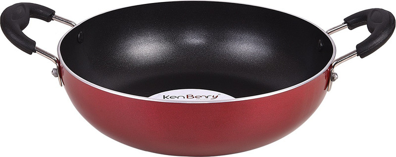 KenBerry Friendly Kadhai 24 cm diameter 2.2 L capacity(Aluminium, Non-stick, Induction Bottom)