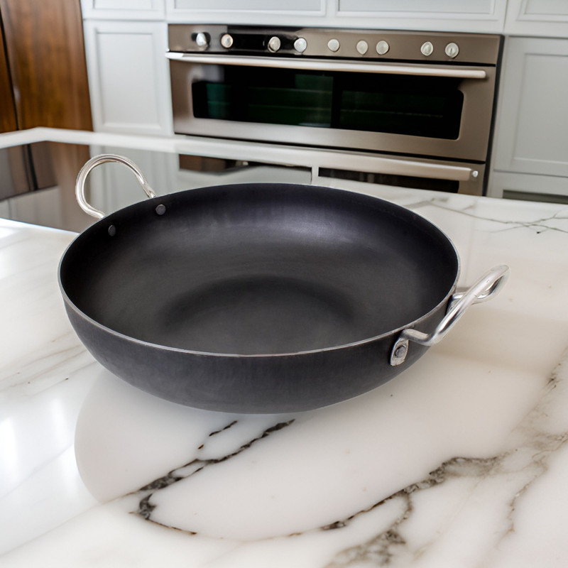 shri gaurangi Kadhai 25 cm diameter 2.8 L capacity(Iron, Induction Bottom)