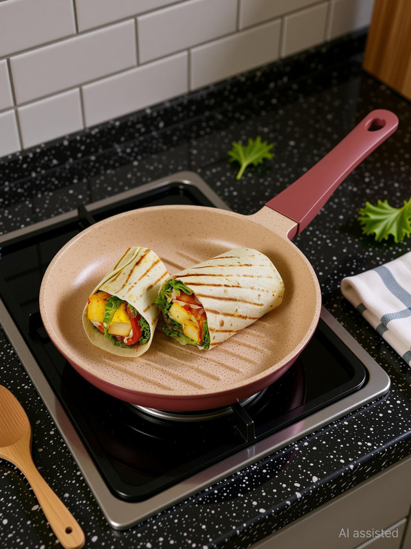 Prestige Die Cast 3 Layer Easy Release Coating Grill Pan 24 cm diameter 1 L capacity(Aluminium, Non-stick, Induction Bottom)