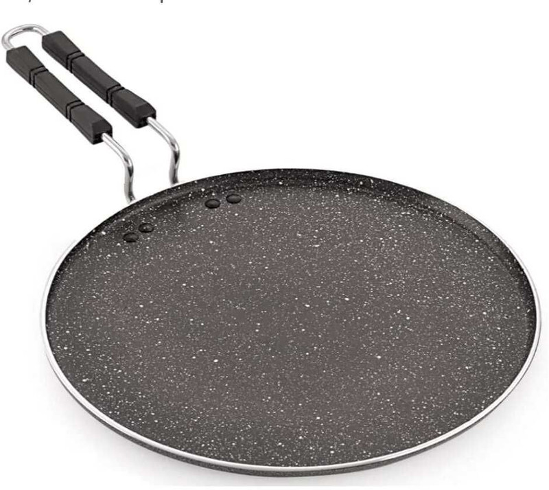 Mainsa Tawa Multi-Purpose Roti and Chapati Tawa Pathri Dosa Tawa Tawa 26 cm diameter with Lid(Aluminium, Non-stick)