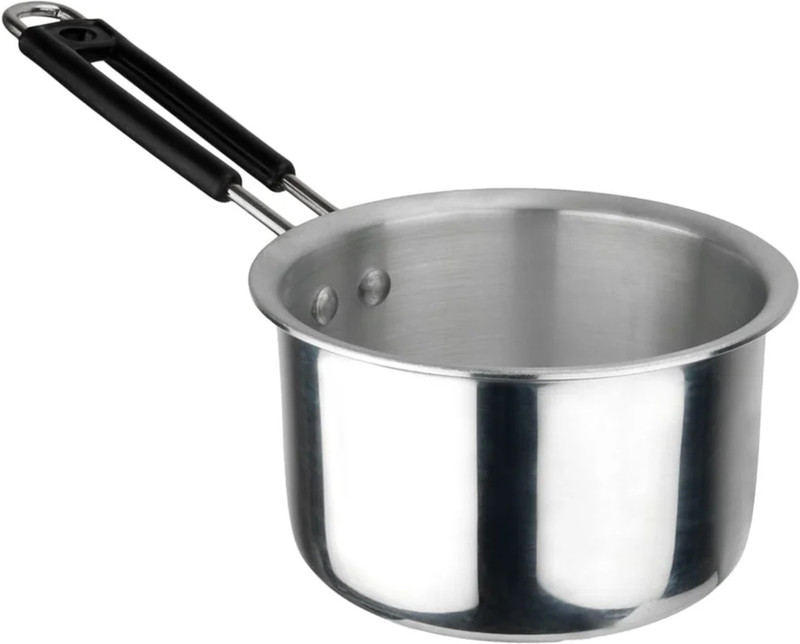 IDEAL PRIME Heavy Gauge Aluminum Saucepan And Tea Strainer Combo Tapeli Chai Channi Cookware Sauce Pan 17 cm diameter 1.5 L capacity(Aluminium)