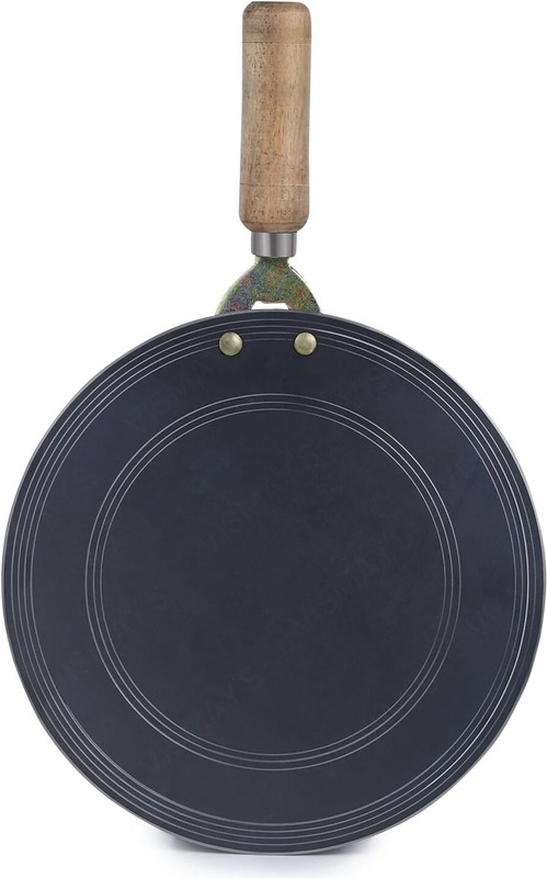 VISMAY'S VISMAY'S Pure Iron Tawa with Wooden Handle Tawa 28 cm diameter(Iron)