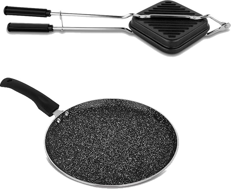 NARV Dishwasher Safe Non-Stick Dosa Tawa | Non stick Grill Gas Sandwich Toaster K3 Tawa 27.5 cm diameter(Aluminium, Non-stick)