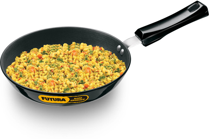 Hawkins Futura 20cm Frying Pan, Black (IAF20) Fry Pan 20 cm diameter 1.1 L capacity(Hard Anodised, Induction Bottom)