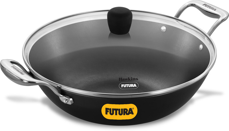 Hawkins Futura Ironman Slim Cast Iron Kadai (IMK40G) Kadhai 29 cm diameter with Lid 4 L capacity(Cast Iron, Induction Bottom)