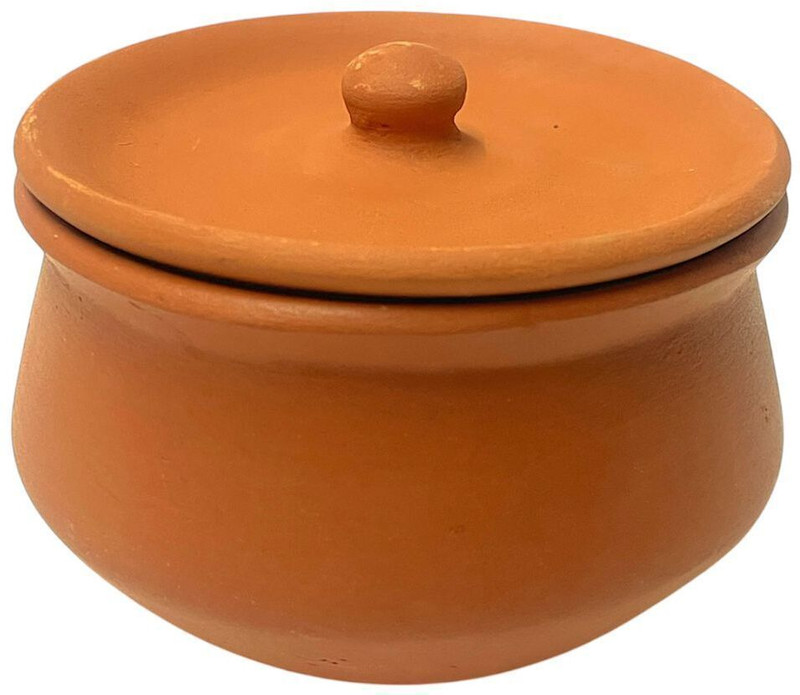 DAKSH PRAJAPATI ENTERPRISES Eco-Friendly Mitti Handi with Lid Handi 0.5 L with Lid(Ceramic)
