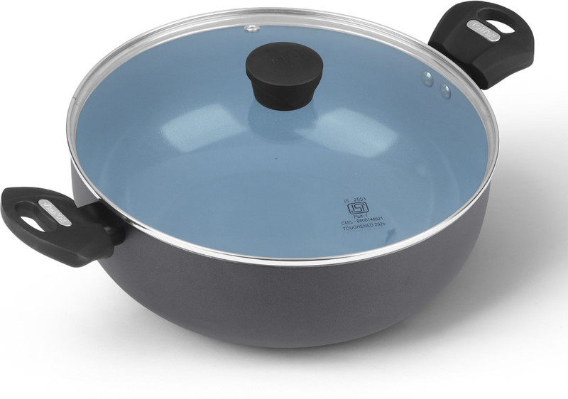 Tefal DAY BY DAY Kadhai 26 cm diameter with Lid 5 L capacity(Aluminium, Triply, Non-stick, Induction Bottom)