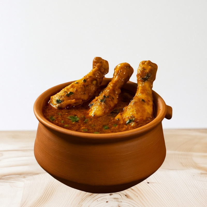 khatushyam enterprises Clay handi -2025 pot Handi 0.5 L with Lid(Triply, Non-stick, Induction Bottom)
