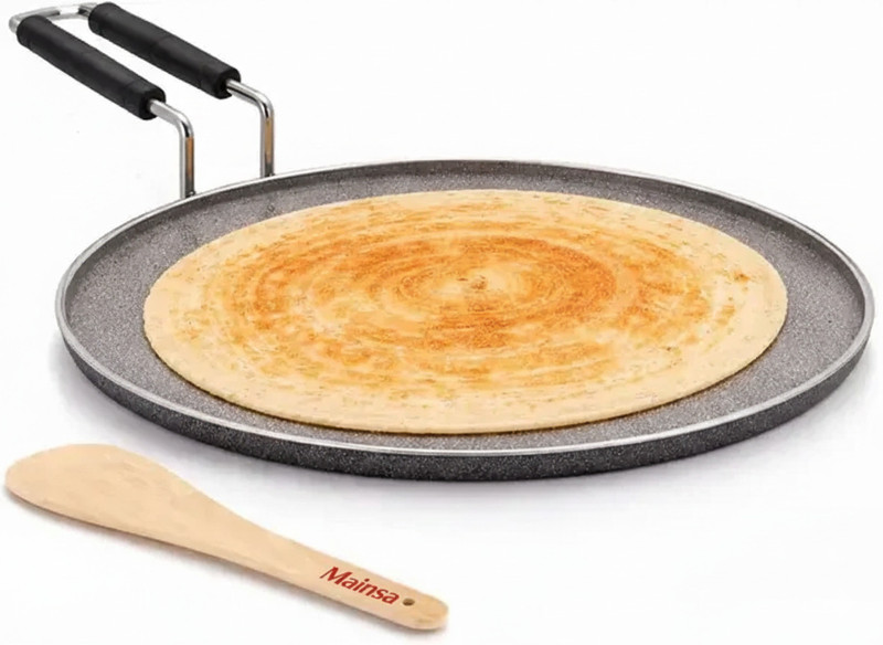 Mainsa Non-Stick Dosa Tawa | Flat Round Dosa Tawa with Dual Handles Tawa 30 cm diameter(Aluminium, Non-stick)