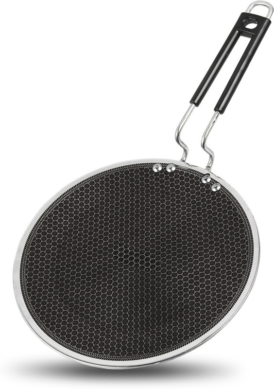 Omichef Triply Stainless Steel Honeycomb Roti Tawa | Thick 4mm, 1kg Tawa 25 cm diameter(Stainless Steel, Triply, Non-stick)
