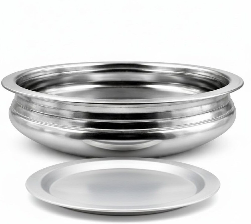 IBI Aluminium Uruli 31.5 cm Tasla with Lid 3 L capacity 31.5 cm diameter(Aluminium)