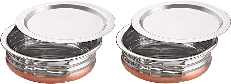 Bhavana Copper Bottom Marvel Mini Handi 2 Piece Set Handi 0.5 L with Lid Handi 0.5 L, 0.5 L with Lid(Stainless Steel)