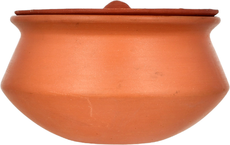 BS NATURAL PotteryTown Set of Clay Curd Bowls 500ML /Dahi Handi/Biryani Handi 0.5 L(Earthenware, Non-stick, Induction Bottom)