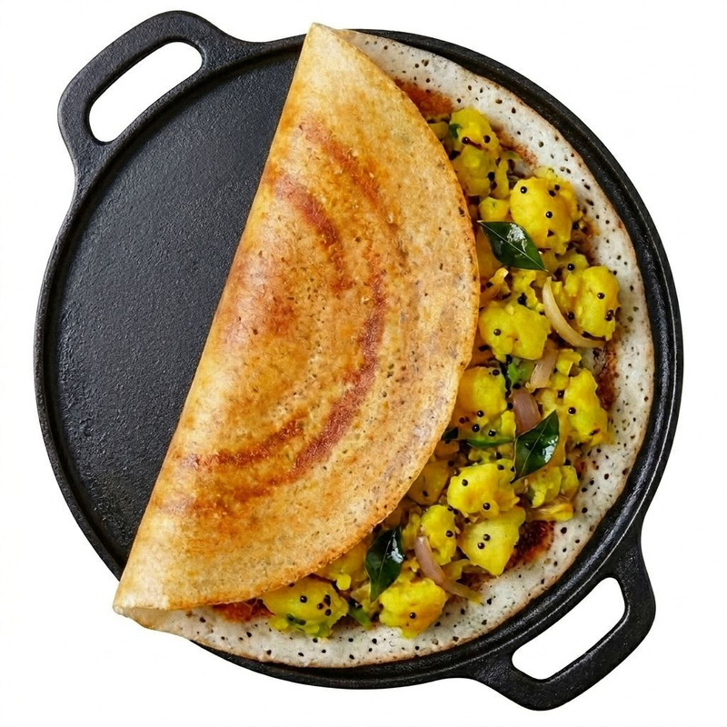 Flipkart SmartBuy IronMaster 12-Inch Pre-Seasoned Cast Iron Dosa Pan - Professional Flat Tawa Tawa 30 cm diameter(Cast Iron, Non-stick, Induction Bottom)