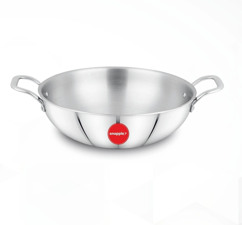 Classic Essentials Triply Kadhai, 3 Layer Stainless Steel Cookware Kadhai 20 cm diameter 1.5 L capacity(Triply, Non-stick, Induction Bottom)