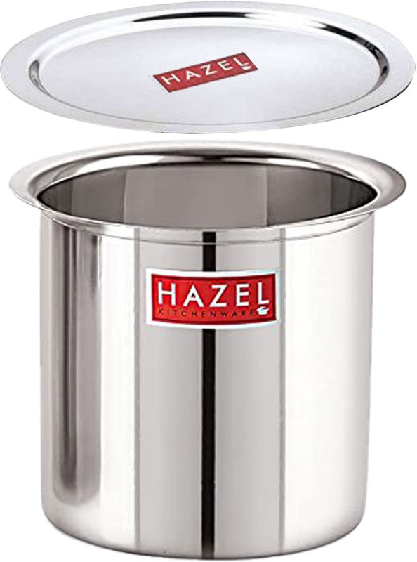 HAZEL Milk Boiling Vessel Gunj for Kitchen Tope/Bhagona/Patila Set with Lid 2.2 L capacity 18 cm diameter(Stainless Steel)