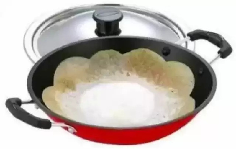 Daraz Non-Stick Aluminium Appachatti Appachetty with Stainless Steel Appachatty Pan 23 cm diameter with Lid 1.5 L capacity(Aluminium, Non-stick)