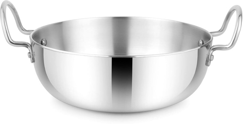 VESPO VESPO Mirror finish Aluminum induction Deep Kadhai Without Lid, Thick 2.34mm Kadhai 28 cm diameter 4.5 L capacity(Aluminium, Induction Bottom)