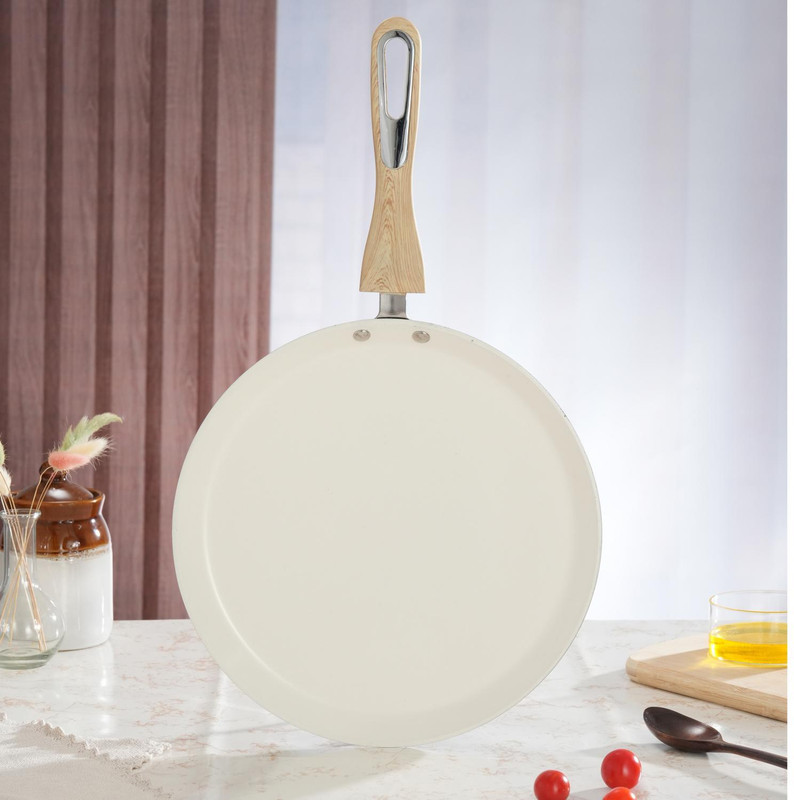 CookAid Velora Series Ceramic Non Stick Dosa Tawa 25 cm Tawa 25 cm diameter(Aluminium, Non-stick, Induction Bottom)
