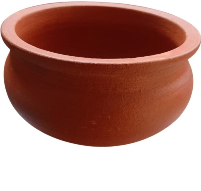 CPV CRAFTS Tamilnadu traditional Handmade Clay cooking handi veg and non veg Handi 1 L(Earthenware)