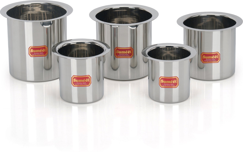 Airsteel 0.75 L, 1 L, 1.5 L, 2 L, 2.5 L capacity 16 cm, 18 cm, 20 cm, 22 cm, 24 cm diameter(Stainless Steel, Induction Bottom)