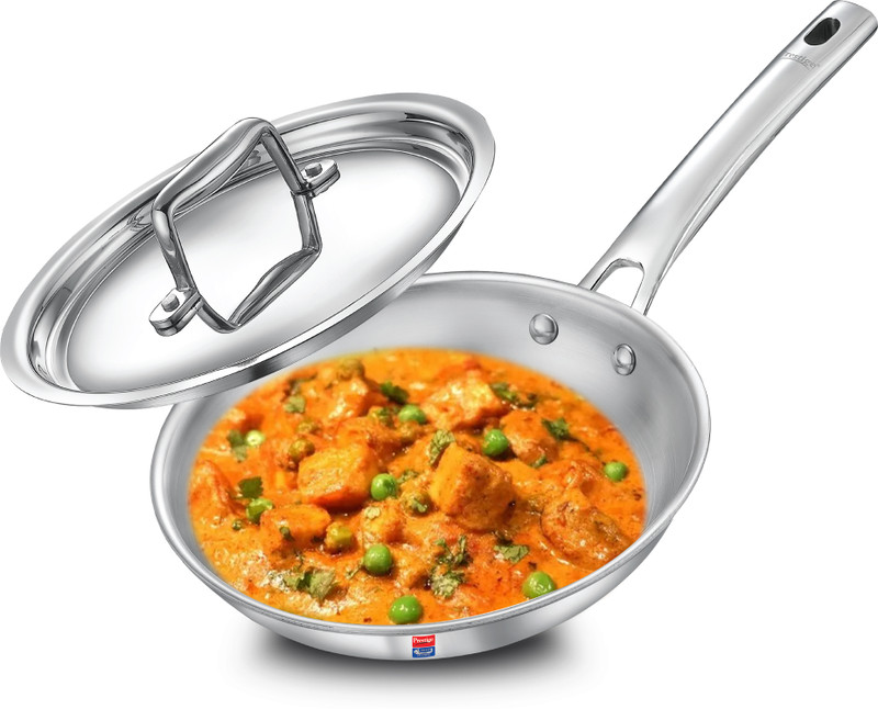 Prestige Fry Pan 26 cm diameter with Lid 2.3 L capacity(Triply, Induction Bottom)