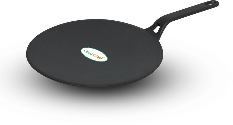 Greenchef Zesto Concave pre seasoned cast iron roti tawa Tawa 26 cm diameter(Cast Iron, Non-stick)