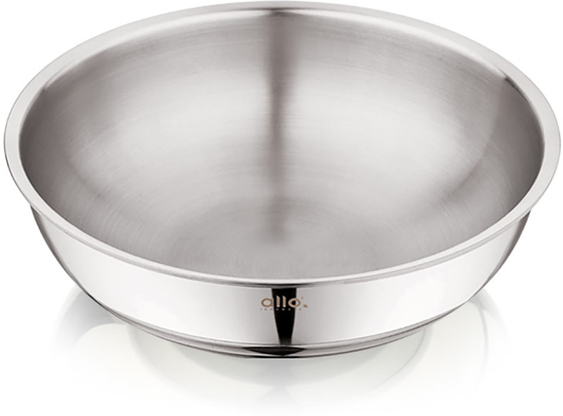 Airsteel Triply Stainless Steel Kadai/ Tasla 3.2 L capacity 30 cm diameter(Triply, Non-stick, Induction Bottom)