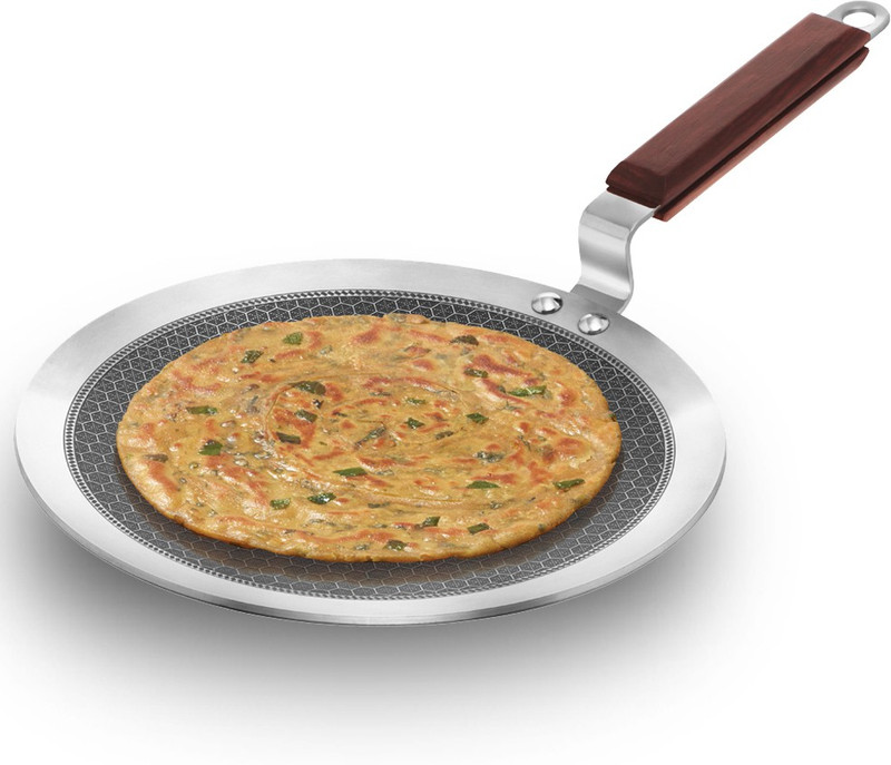 Hawkins Triply Stainless Steel Tava (NSPT26) Tawa 26 cm diameter(Triply, Non-stick, Induction Bottom)