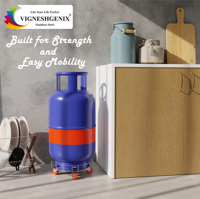 Vigneshgenix VIGNESHGENIX Portable Gas Cylinder Trolley Gas Cylinder Trolley(Steel)