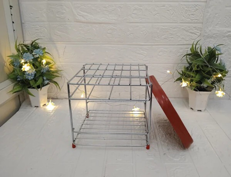 VIGSHRISE kitchen organizer| Modern steel stand | pot stand | Stainless steel matka stand 0 Slice Toast Rack(Stainless Steel)