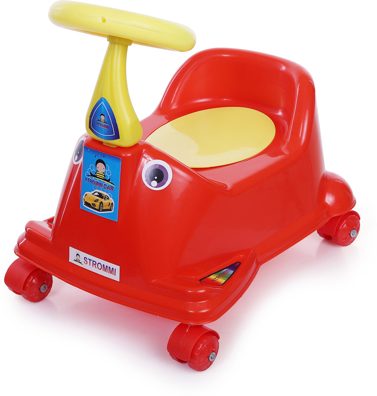 STROMMI Baby Potty Seat Scooter Style with Wheel Potty Box(Red)
