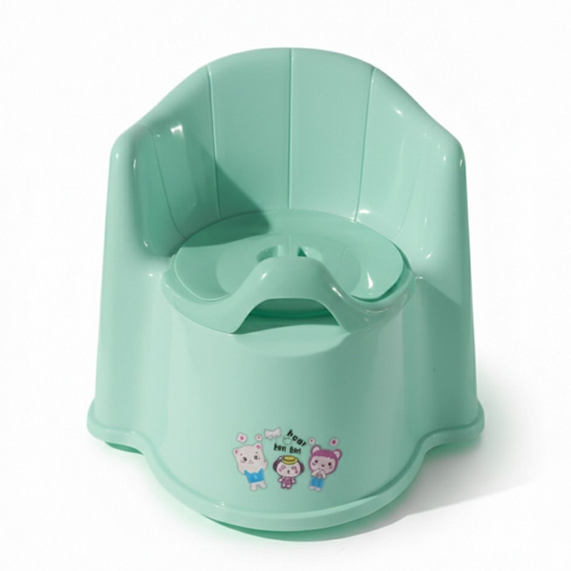 Safe-o-kid 2-in-1 Baby Potty Training Seat with Lid & Backrest (1–4 Years) Potty Seat(Green)