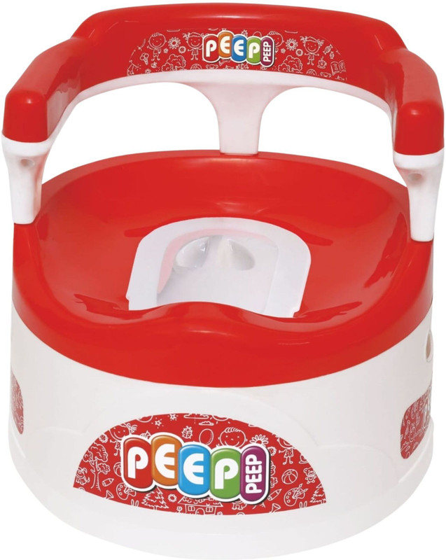 Maskeen Adaptable 2 in 1 Potty Training Seat for 1 + Year Child, with Detachable Bowl Potty Box(Red)