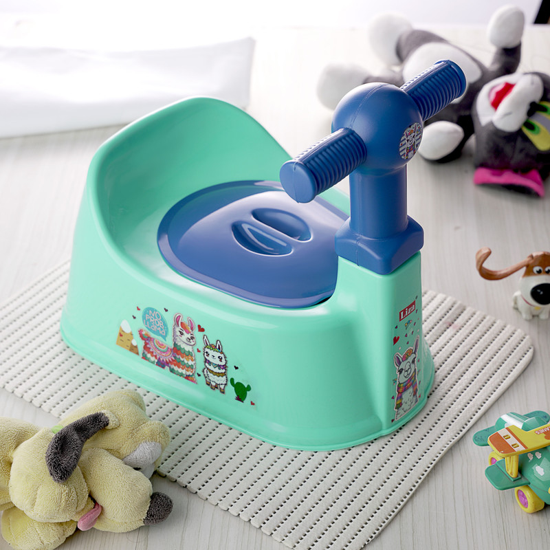Zerya Small Size Toilet Trainer Baby Potty Seat With Bike Handle & Closing Lid Potty Seat(Blue)