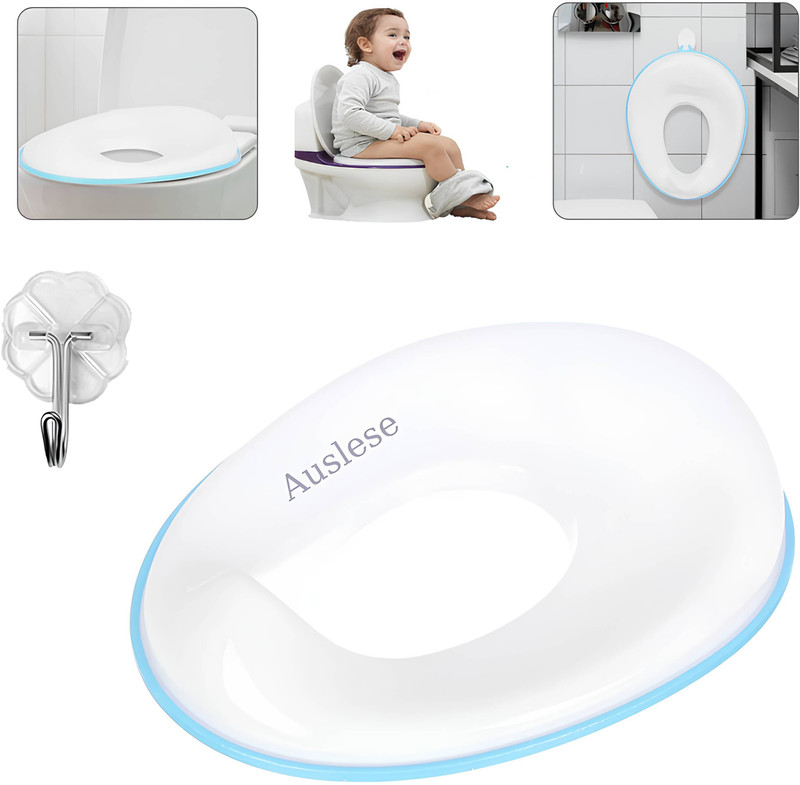 Auslese Baby Potty Training Toilet Seat for Kids Boys Girls Splash Guard Toddler Seat Potty Seat(Blue)