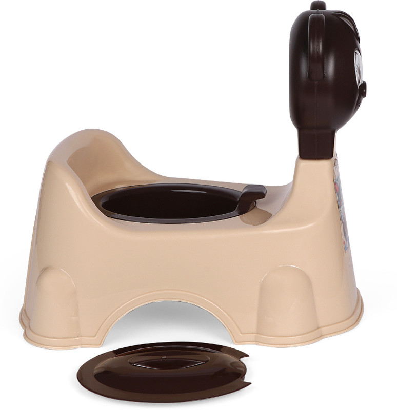 Sukhson India Panda Shaped Baby Potty Training Seat | Kids Toilet Trainer | Light Brown Potty Box(Brown)