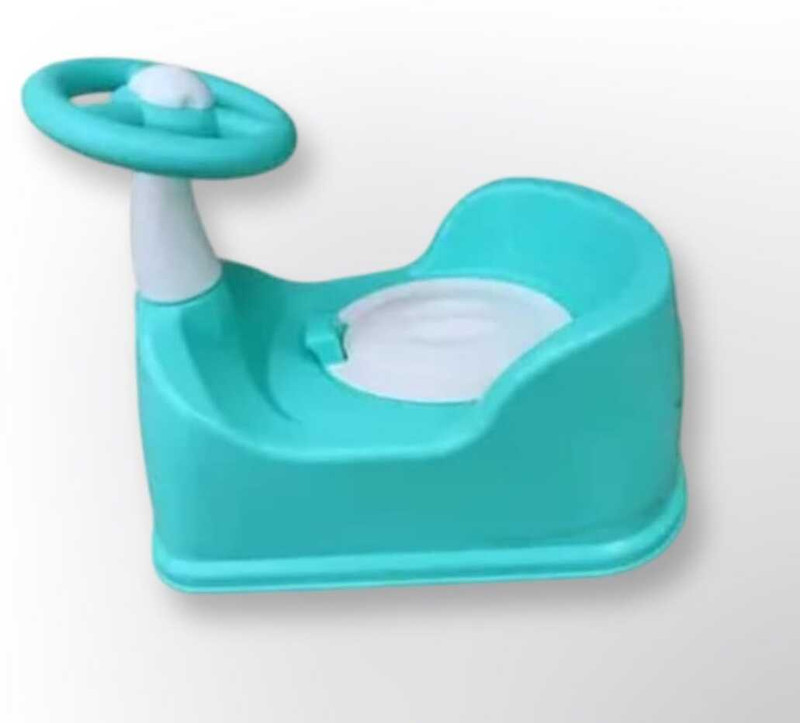 IMU MISTI Potty Training Seat with Steering Wheel | Fun & Comfortable Potty Box(Sky blue)