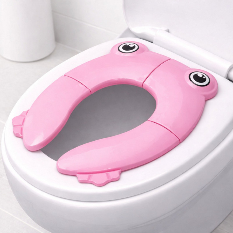 AEREX Foldable Potty Training Seats For Baby Portable Potty Toilet Training Seat Cover Potty Seat(Pink)