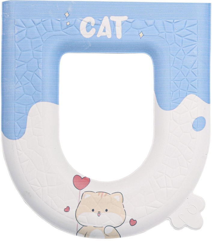 Rachana Global Cute Cat Design Toilet Seat Cushion Soft Comfortable for Kids Use Potty Seat(Multicolor)
