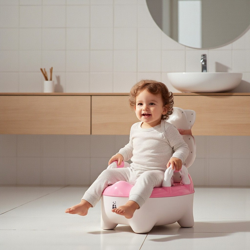 Chaps 2 in 1 Potty Trainer Seat with Detachable Potty Bowl for Baby Potty Seat(Pink)