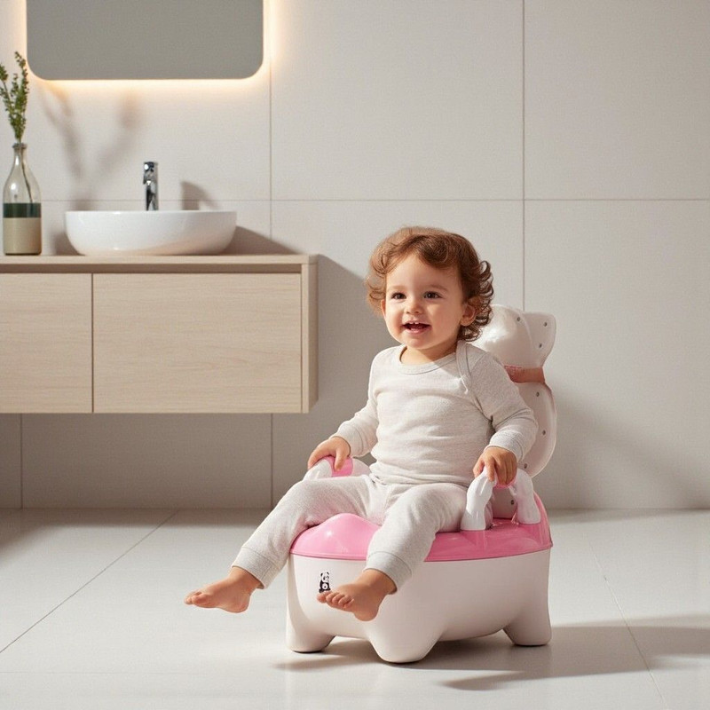 Santoz Premium Quality / Comfortable Cow Potty Trainer Seat Potty Seat(Pink)