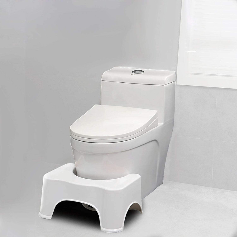 TGOPIT Comfortable Non-Slip Squatting Toilet Bathroom Seat Foot Rest Stool Potty Box(White)