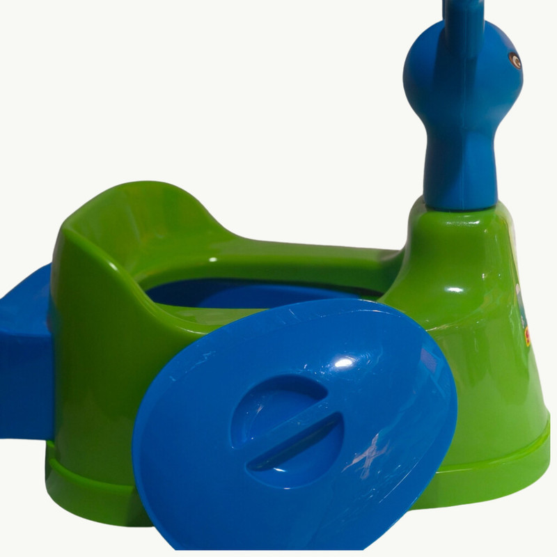 Peapod Baby Potty Training Seat Potty Toilet Chair Removable Tray & Closing Lid Potty Seat(DARK-GREEN-BLUE)