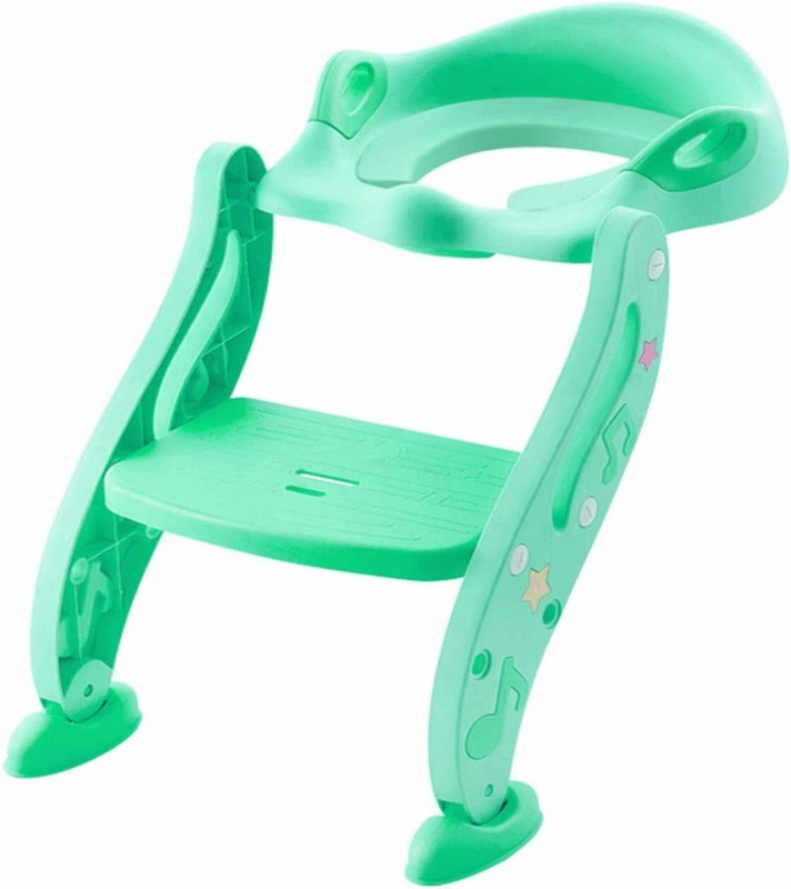IRIS Potty Training Seat for Potty Training Step Trainer Ladder Toilet Potty Seat(Green)