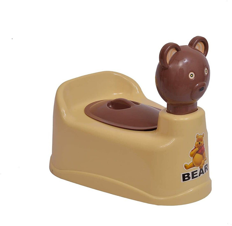 KORBOX Baby Potty Seat Poppins Bear Style with Drawer and lid for Hygine Potty Seat(Brown)