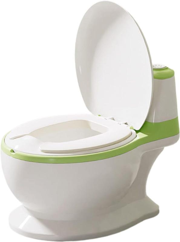 Nabhya Musical Premium Realistic Baby Commode Western Toilet Training Potty Seat(Green)