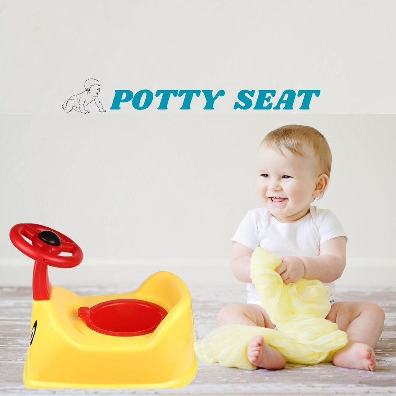 KORBOX Toilet Trainer Baby Car Potty Seat Car Designed With Removable Tray & Closing Lid Potty Seat Potty Seat Potty Seat Potty Seat Potty Seat(Yellow)