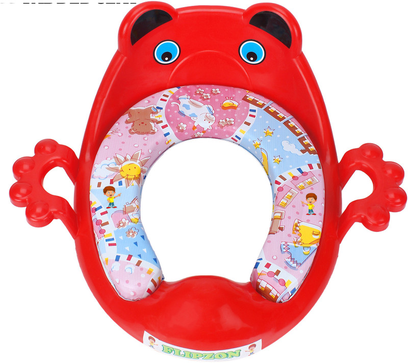 FLIPZON Cushioned Potty Seat, Toilet Seat with Handle for kids Potty Seat(Red)