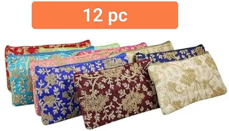 kujra Return Gift Potli bag for women embroidery wedding for guest gifting Pouch(Pack of 12)
